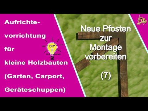DIY (7) Holz Pfosten mit Mauer Einschränkung und Querträger