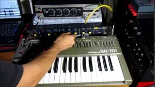 Video thumbnail for Roland SH-101 + DC-20 Analog Delay + Korg GR-1 Spring Reverb by SUBTOKYOSHOP Music Gears