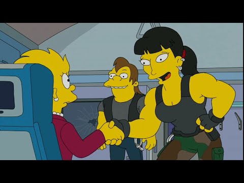 Female Muscle Clip 43- The Simpsons, Rottweiler Nelson Girlfriend