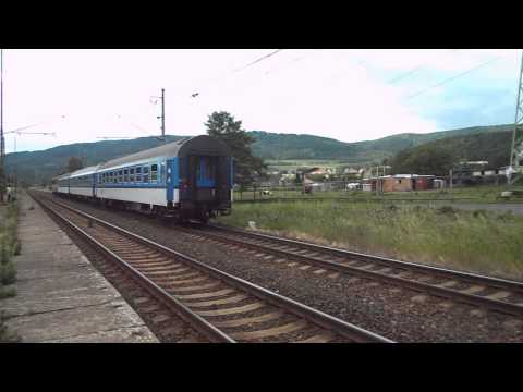 Průjezd vlaku Sp 1694 (ČD 363.108, zpoždění 11 min) - Málkov, 12. 6. 2013