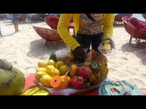 Fruits on the beach