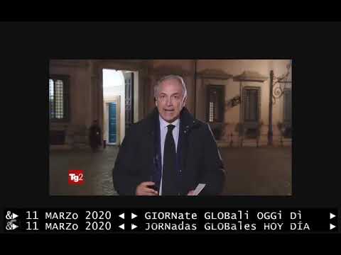 diretta ore 21:40 discorso del premier agli italiani - 11 marzo 2020 - annuncio al TG2
