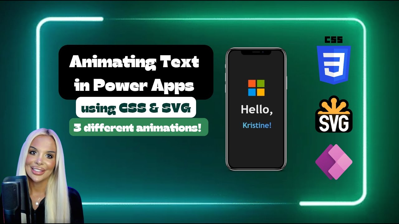 Animating text using SVG and CSS for Power Apps!