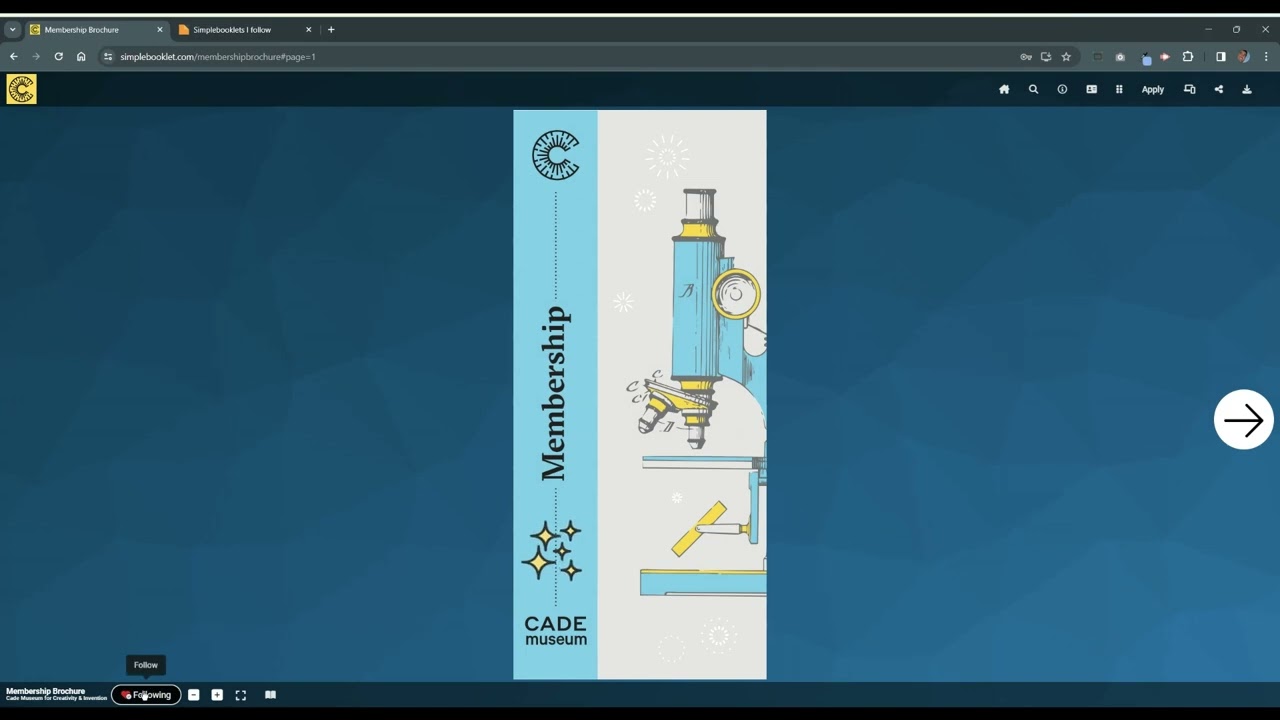 Overview of following in Simplebooklet