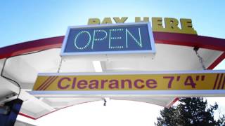 EDGE ILLUMINATED CURVED CANOPY – DUAL POST Video