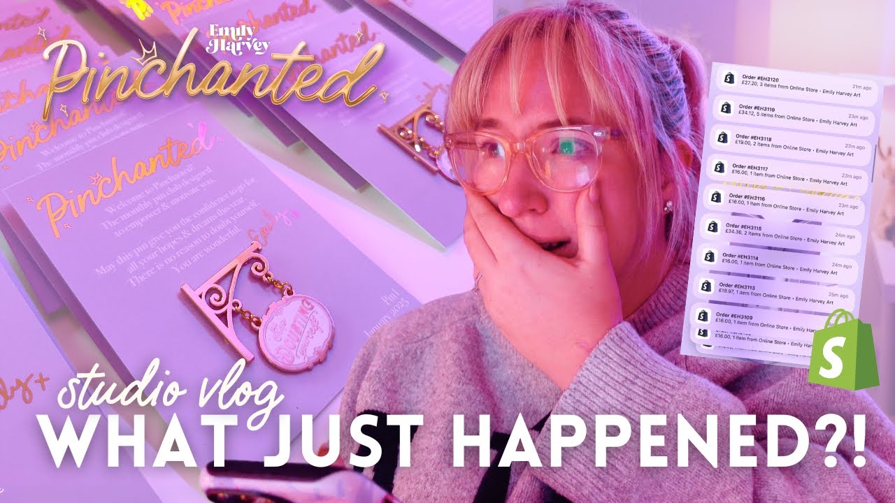 It SOLD OUT in minutes! 🤯 STUDIO VLOG | Emily Harvey Art