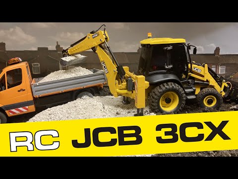 Radio Control Bruder JCB 3CX loading stone