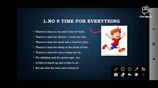 Lesson no.9 Time for everything English Balbharti Std-4