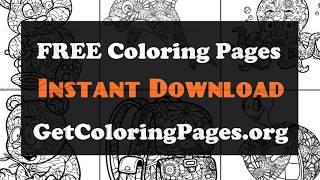 Zentangle coloring pages animals