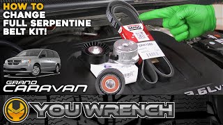 How to Change Serpentine Belt FULL KIT (Belt, Idler, Tensioner) - Dodge Grand Caravan (3.6 V6)