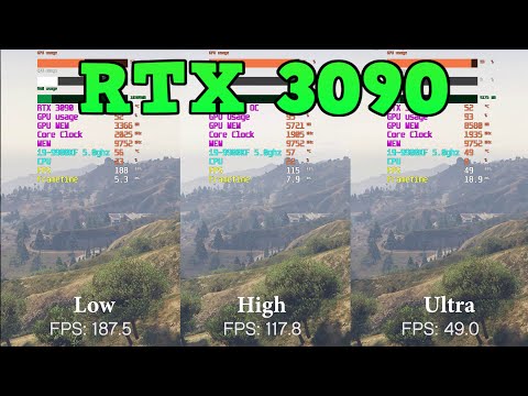 GTA V on RTX 3090 Low vs High vs Ultra Graphics| 4K
