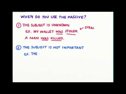 When do you use passive voice?