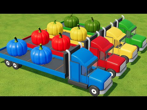 TRANSPORT OF COLORS! VERY LARGE PUMKINS - LOAD & TRANSPORT  with LOADER TRUCKS - FS22