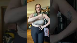 Braless no bra bouncy bouncing boobs dancing tiktok nip slip boob
