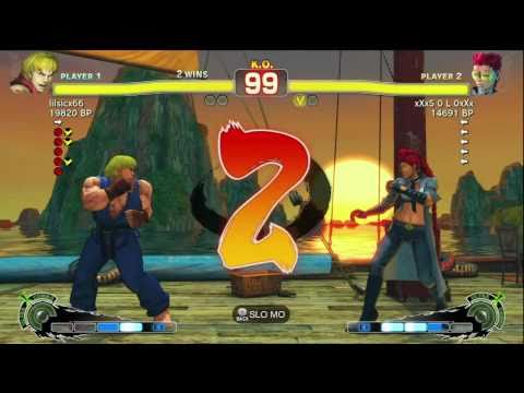 lilsicx66 [Ken] vs xXxS 0 L 0xXx [Viper] MashDatDP [Bison] SSF4 Endless Battle - TRUE-HD