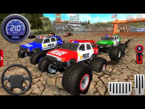 Police Monster Truck Offroad Driving - SUV Jeep Driver Simulator - Android / Ios Gameplay #1