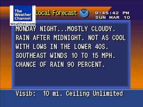 Weatherstar 4000 v3 Emulator: Bennington VT, 3/10/2013