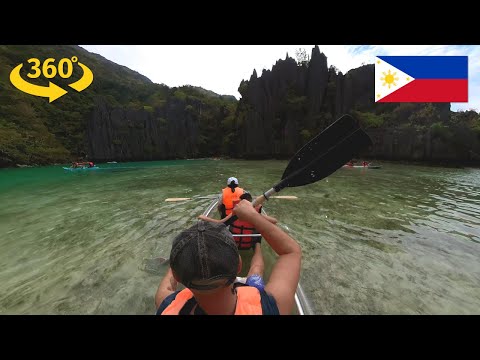Kayaking in See-Through Kayak in Cadlao Lagoon, Palawan | 360 VR Experience