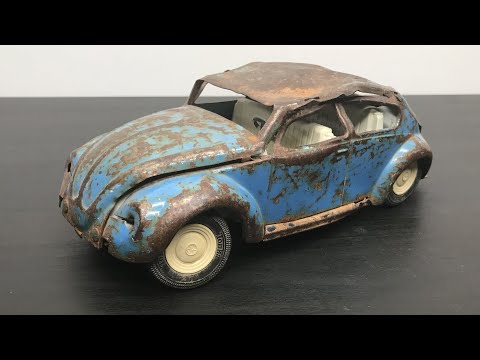 Very Damaged Tonka Volkswagen Beetle Bug Restoration