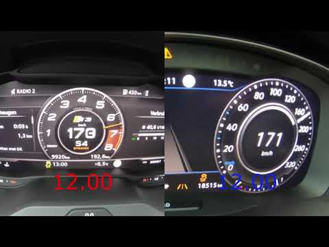 Audi S3 '18 vs VW Golf R Mk7.5 w/ Akrapovic exhaust - 0-250 km/h comparison - is there a difference?