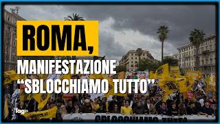 Roma, i giovani di destra portano in piazza "Sblocchiamo Tutto": striscioni cont