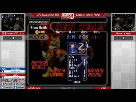 CFL Smackdown 182 Melee - Krudo + Lad vs Harriet + Kuya - Doubles LF