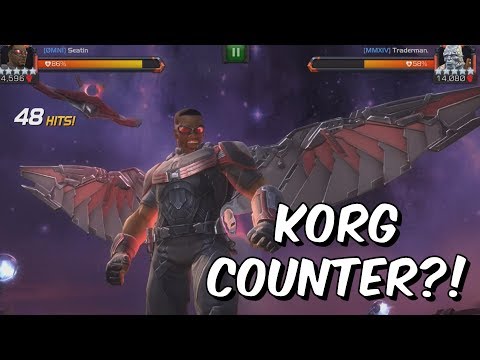 Falcon Counters Korg?! - 5 Star Korg Takedown - Marvel Contest Of Champions