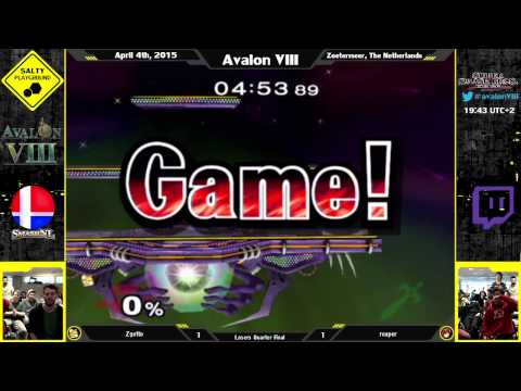 Avalon VIII - Zgetto (Fox) Vs reaper (Marth) - SSBM Singles Losers Quarter Final