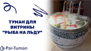 Витрина островок с туманом