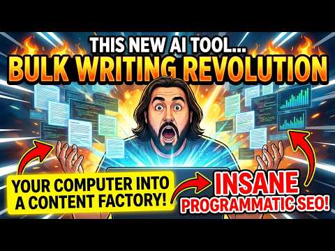 This NEW AI Tool Turns Your Computer Into A Bulk Writing Tool (INSANE programmatic SEO)