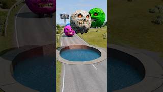 Download lagu Big & Small Moon Cars vs Giant Water Pit #4 - BeamNG.Drive mp3