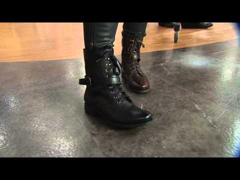 Earthies Leather Mid Calf Lace-Up Shoes w/ Buckle - Porto with Antonella Nester