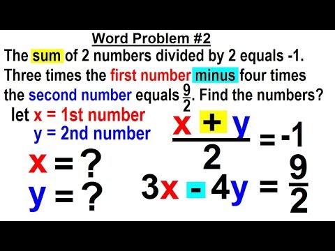 Algebra Ch 34 Solving Systems of Linear Equations 1 of 31 What is a System of Linear Equations