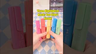 Three Highlighter Hacks You Didn't Know!  😎    #shorts