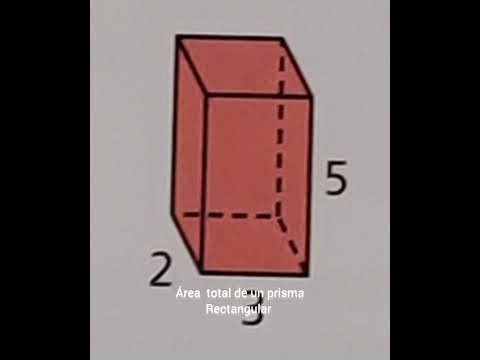 Área total de un prisma rectangular.