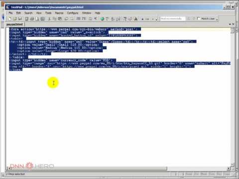 DotNetNuke Tutorial - Setup Paypal Buy It Now Button with multiple options - Part1/2 - Video #164