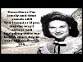 Heartbreak U S A  Kitty Wells with Lyrics