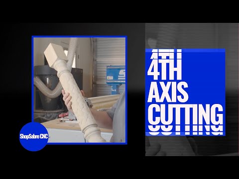 Table Leg Cutting with 4th Axis on CNC Routervideo thumb