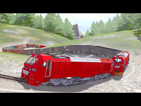 WOW!! This Train Has Crossed the Steep Spiral Tracks that Are In the Middle of the Ravine