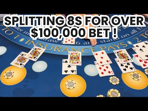 Blackjack | $600,000 Buy In | Splitting 8’s For Over $100K Bet & You Won’t Believe What Dealer Has!