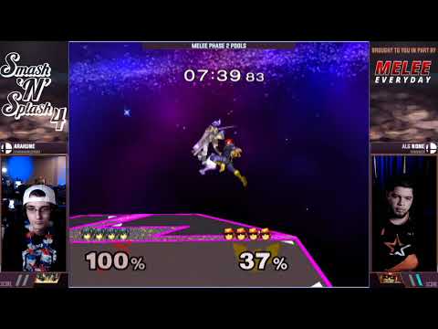 Smash'N'Splash 4 PHASE 2 POOLS - Arakune (Marth) vs ALG | n0ne (Captain Falcon)