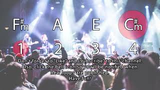 Backing track in the key of A (F#m, A, E,  C#m)