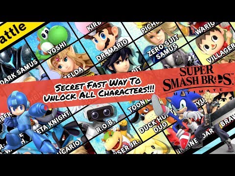 Super Smash Bros Ultimate: Fastest Way To Unlock All Characters!