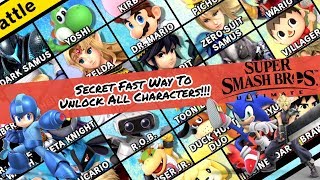 Super Smash Bros Ultimate: Fastest Way To Unlock All Characters!
