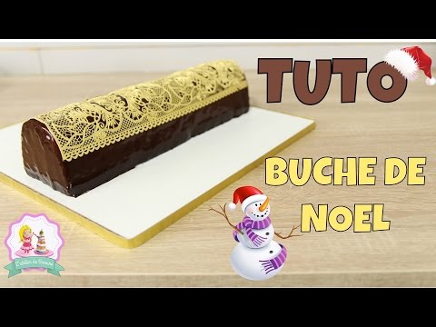 • ❅ • RECETTE BUCHE DE NOEL - GLACAGE MIROIR AU CHOCOLAT, FRAMBOISE ET PAIN D'ÉPICES • ❅ •