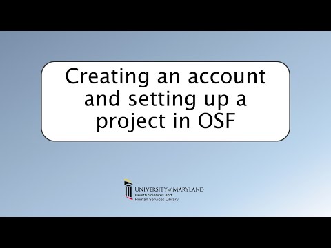 Introduction to using OSF