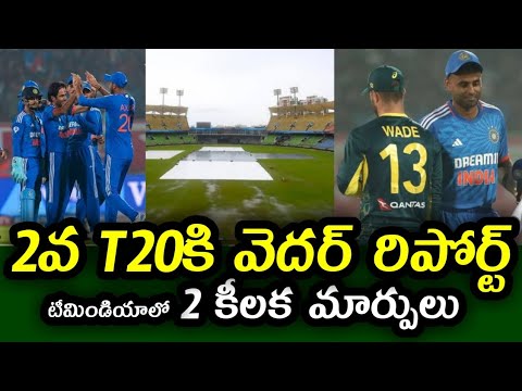 Weather report ahead of India vs Australia second T20 match | Ind vs Aus 2nd T20