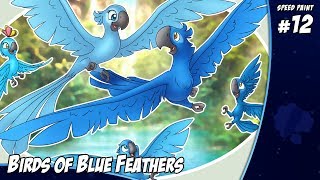 ✎ SpeedPaint #012 - Birds of Blue Feathers