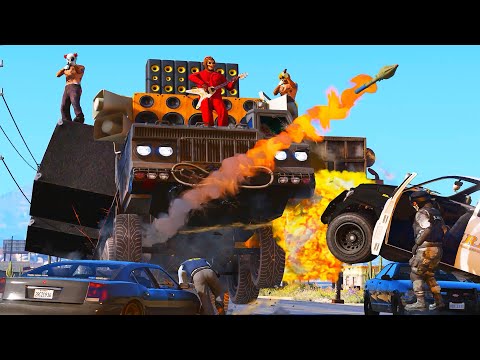 GTA 5 FURY ROAD CRASH IMPACTS #5 ARMORED VEHICLES