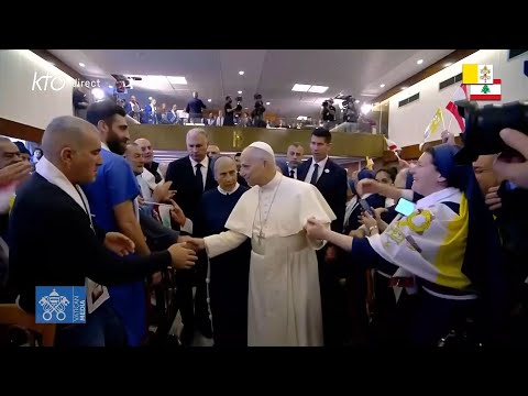 Visite du pape Léon XIV à l’hôpital de la Croix à Jal el Dib (Liban)